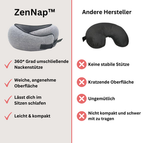 ZenNap™ - 360* unterstützendes Reisekissen + GRATIS TASCHE