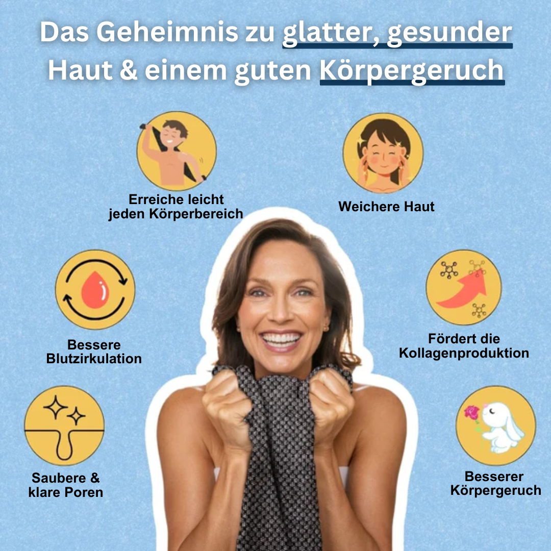 Sanitex - Antibakterielles Duschhandtuch mit Peeling