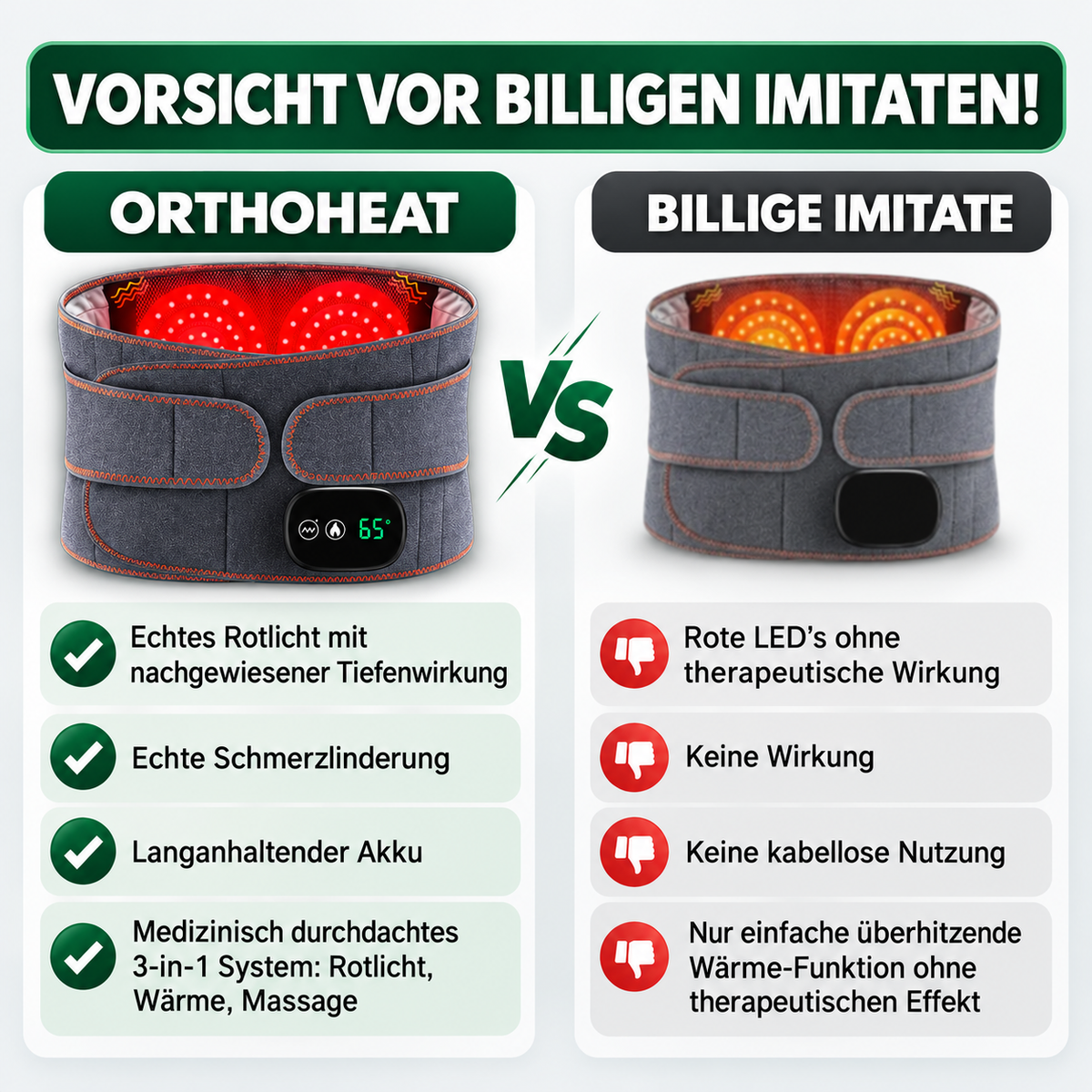 OrthoHeat™ - Schmerzfreier Rücken in 14 Tagen