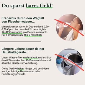 FilterFix kompakter Wasserfilter + 3 GRATIS ERSATZFILTER