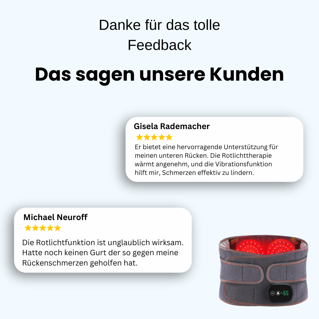 LuminaBelt™ - Orthopädischer Lendengurt mit Rotlichttherapie + GRATIS VERLÄNGERUNG